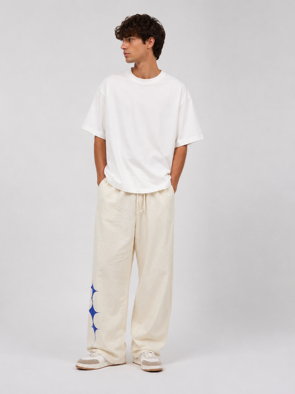 BEIGE "LINE" PANTS
