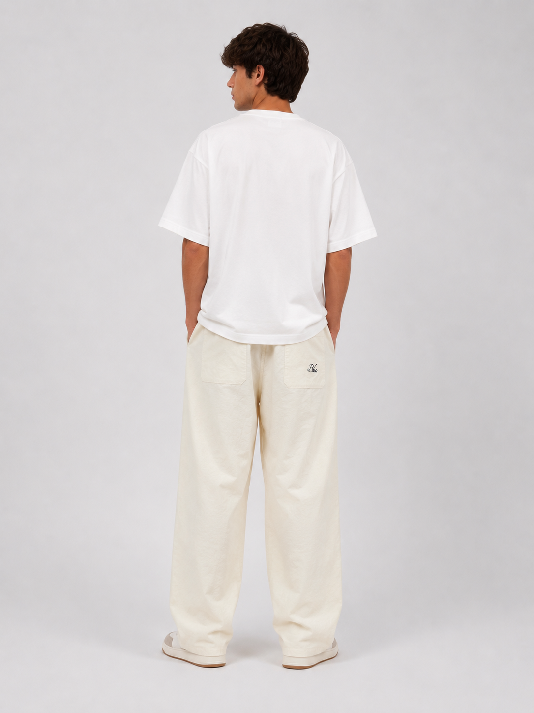 BEIGE "LINE" PANTS