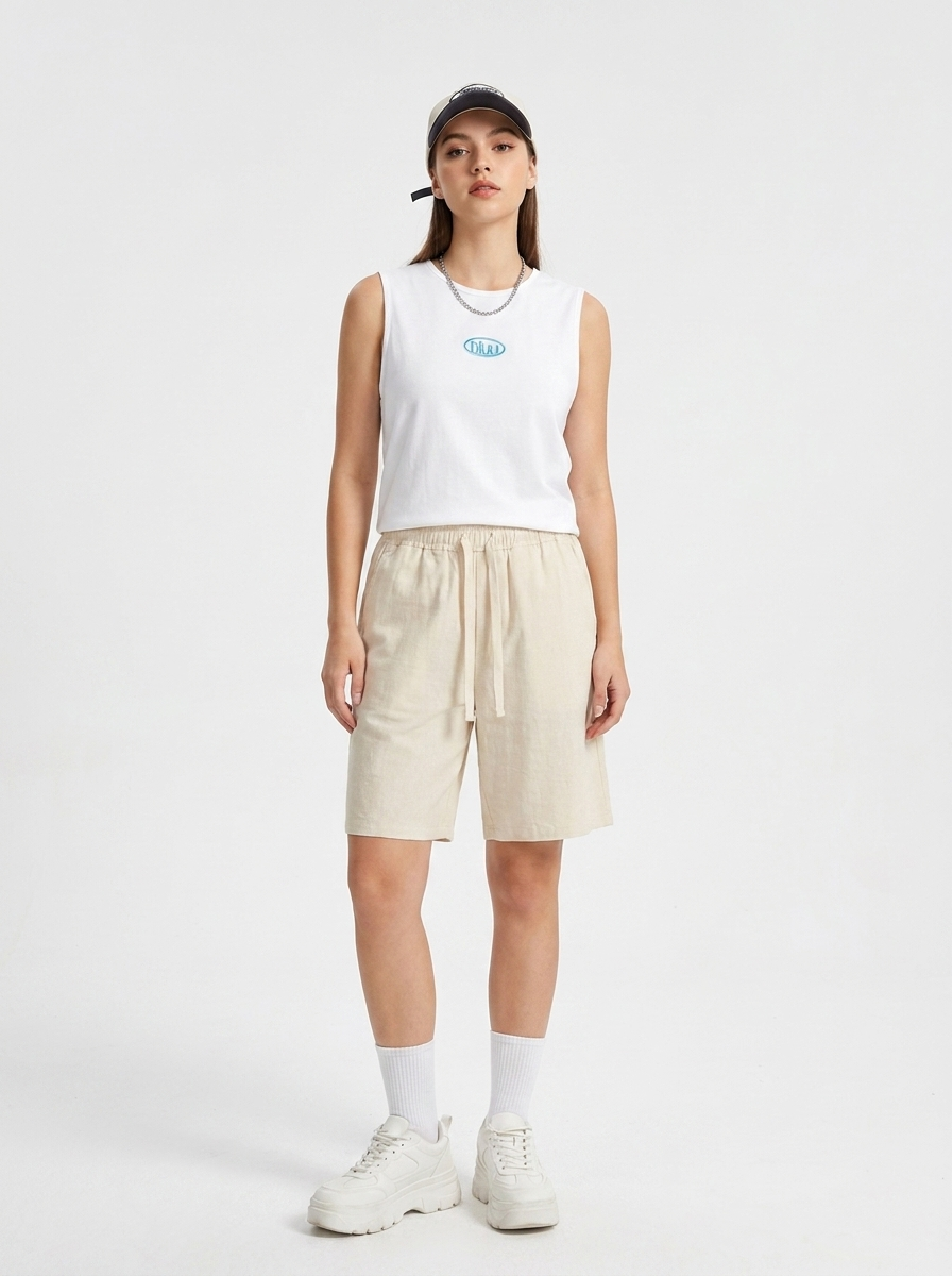 White Sleeveless Tee