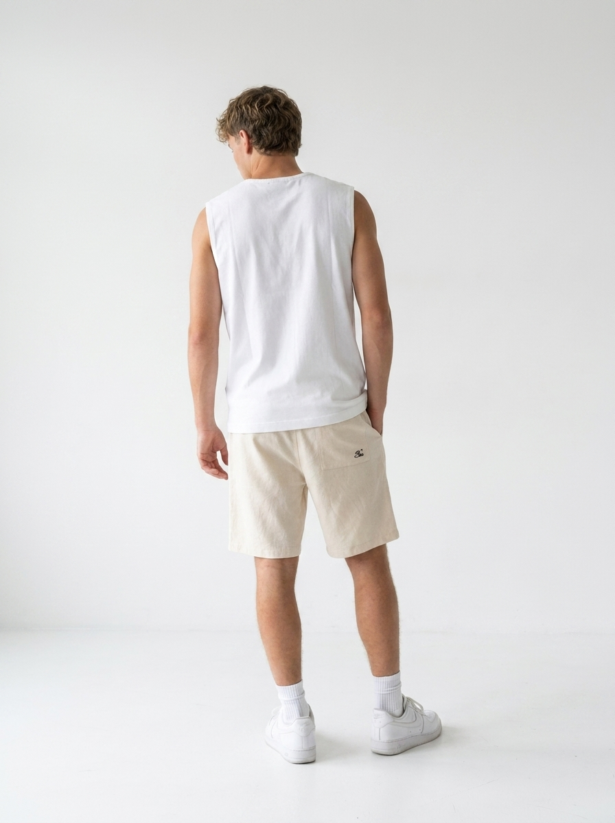 White Sleeveless Tee